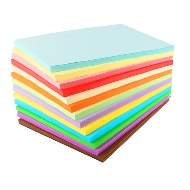 Factory Wholesale 20x30cm/305x305mm/15x15cm Card Colored Colorful Flower Wrapping Paper 2 Color