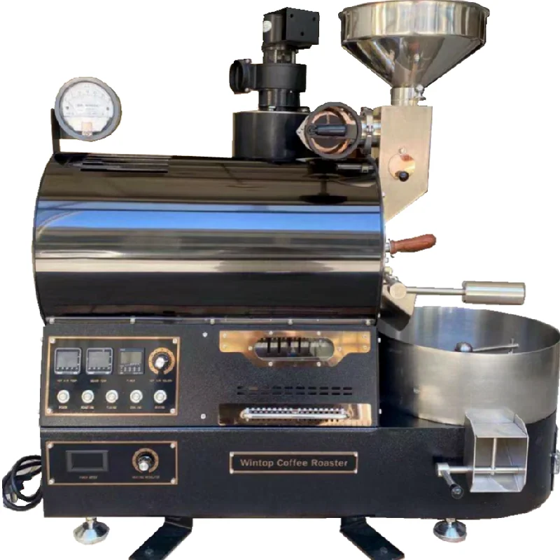 Wintop brand new 1kg 2kg coffee roaster high performance Commercial shop/home stainless steel drum Coffee Roaster