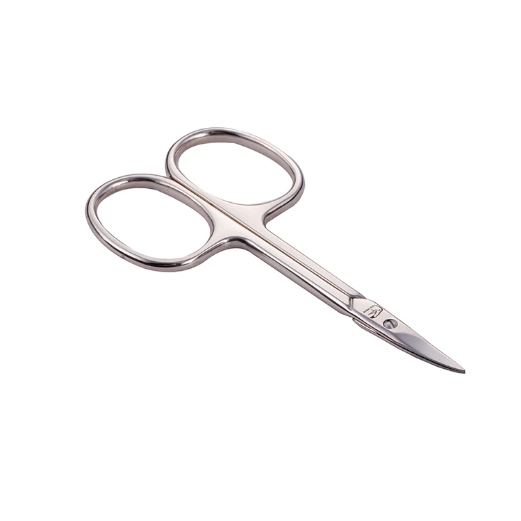 Profesional own brand stainless steel eyelash eyebrow scissors sivler makeup scissor custom logo