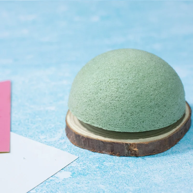 Лидер продаж бамбуковый уголь для лица круглая Очищающая Корейская губка ванны натуральная Коньячная ухода за лицом и