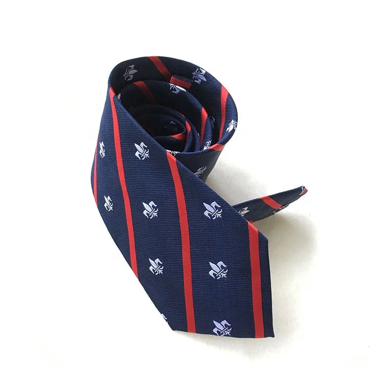 
Custom Silk With Logo Handmade Jacquard Woven Men School Tie 