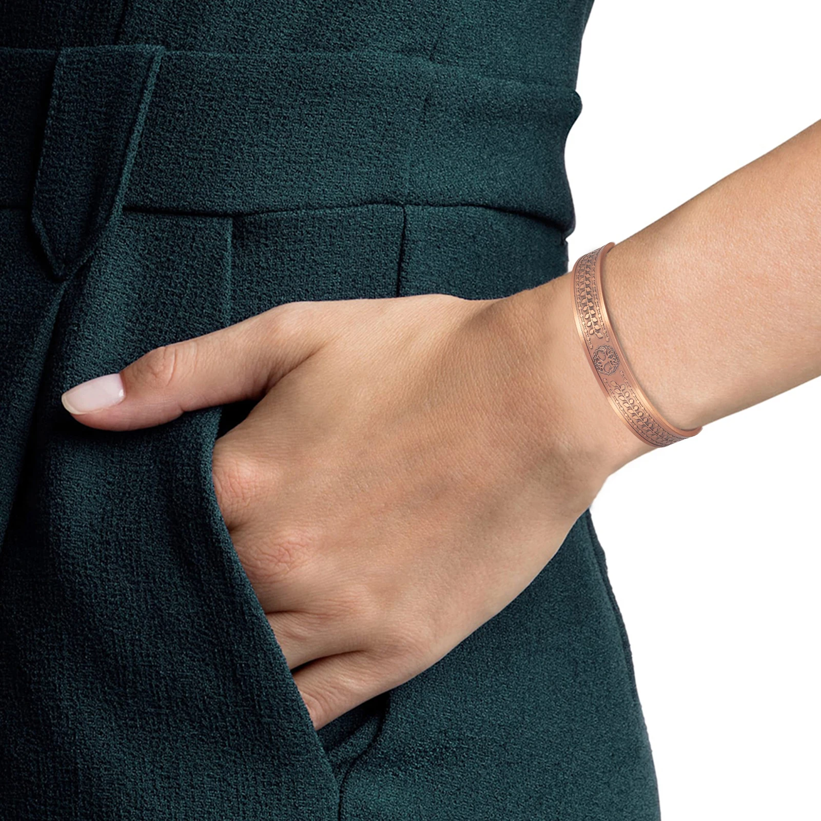 Wollet Classic 99.95% Pure Copper Bracelet Arthritis pain relief Threaded Braid Healthy Wrap Copper Magnetic bracelet