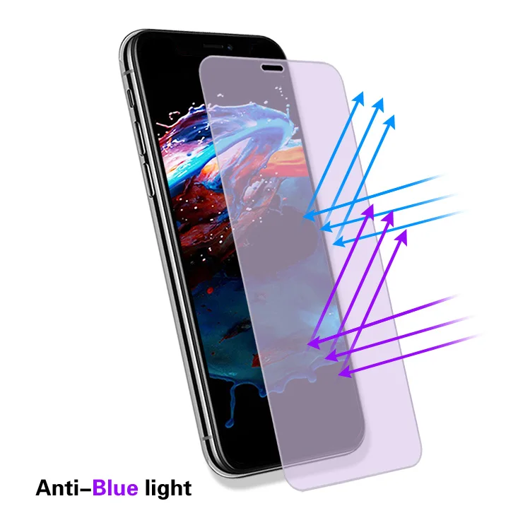 Amazon 2.5D High Transparent Anti Blue Ray Tempered Glass Film Screen Protector For iPhone 12 Pro Max 13