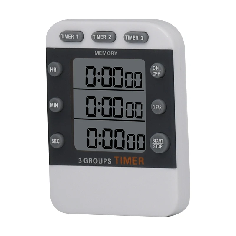 Digital 3 in 1 Countdown Timer 3 Channel Timer kitchen timer triple