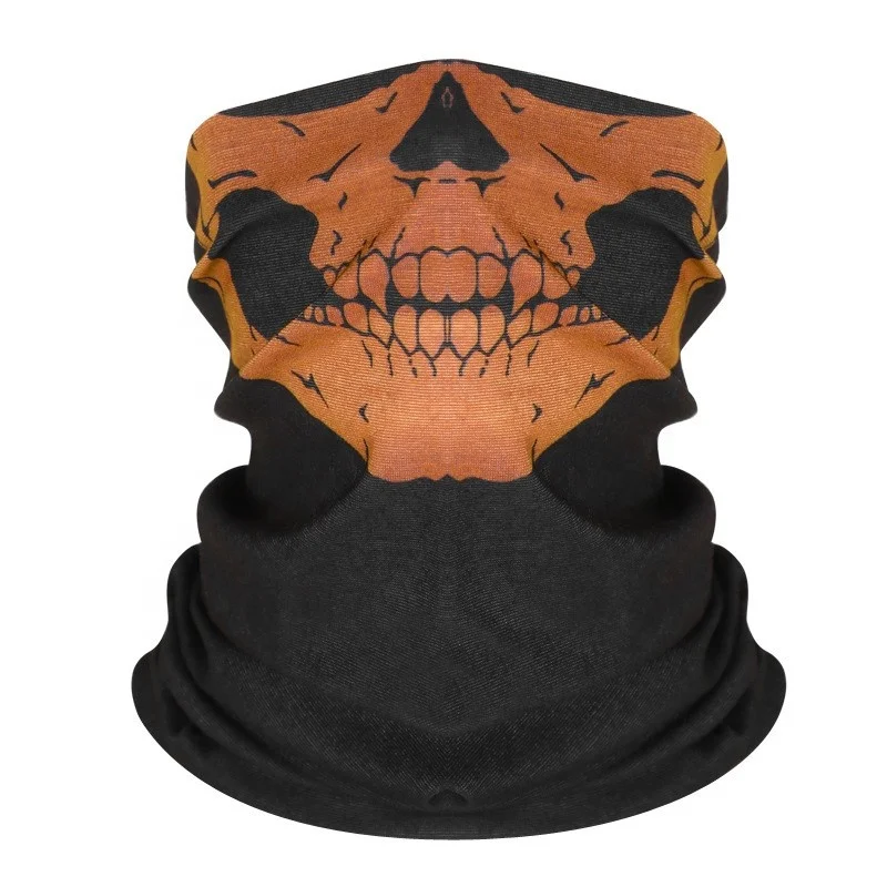 Skull Face UV Sun Dust Neck Gaiter Bandana Headwear motorcycle mask