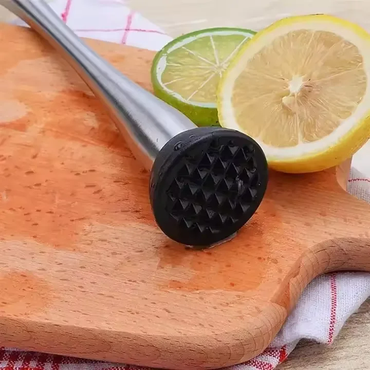 Stainless Steel Wine Mixing Stick Cocktail Muddler Shaker With Crushing Hammer Drink Fruit Muddler Crushed Ice Barware Tools