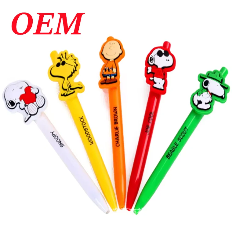 Custom 3D Pretty Pencil Topper cartoon Chinese Shaped Animal pen topper
