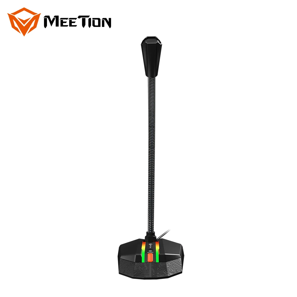 MeeTion MC15 Gaming USB Pre RGB Gaming Conference Microphone Desktop Rohs Best Seller With Stand For Conference