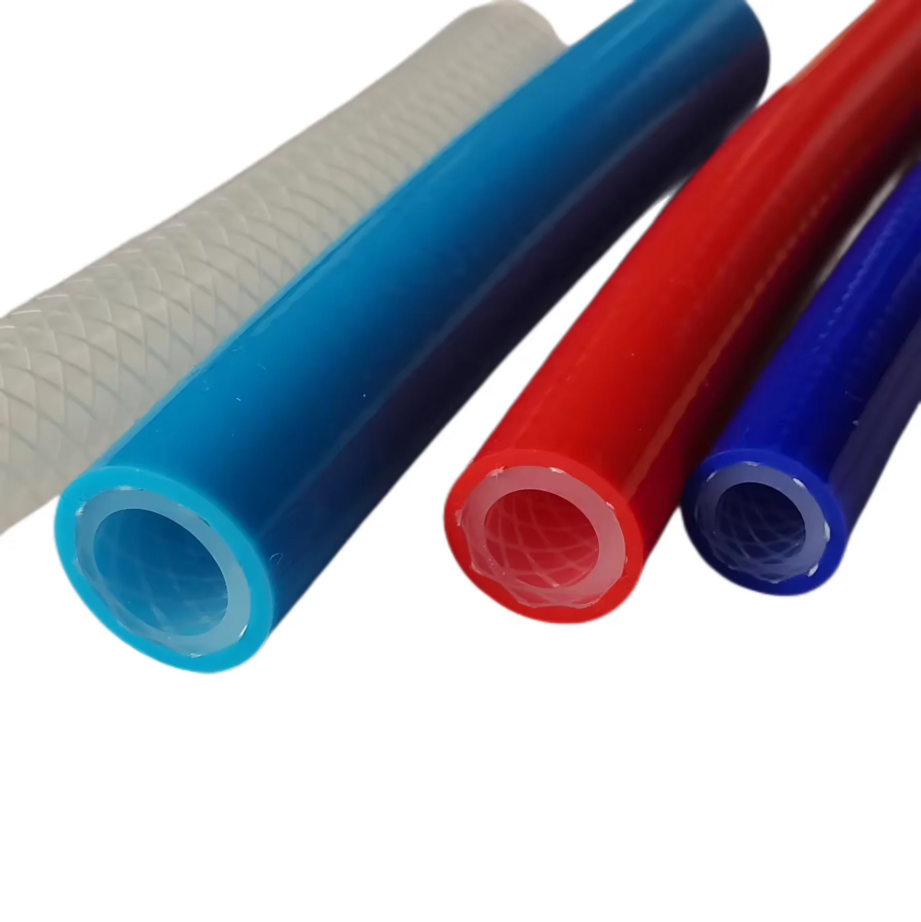 Corrosion Resistant Two-color Silicone Braided Tube Silicone Rubber Reinforced Hose Tube Pipe