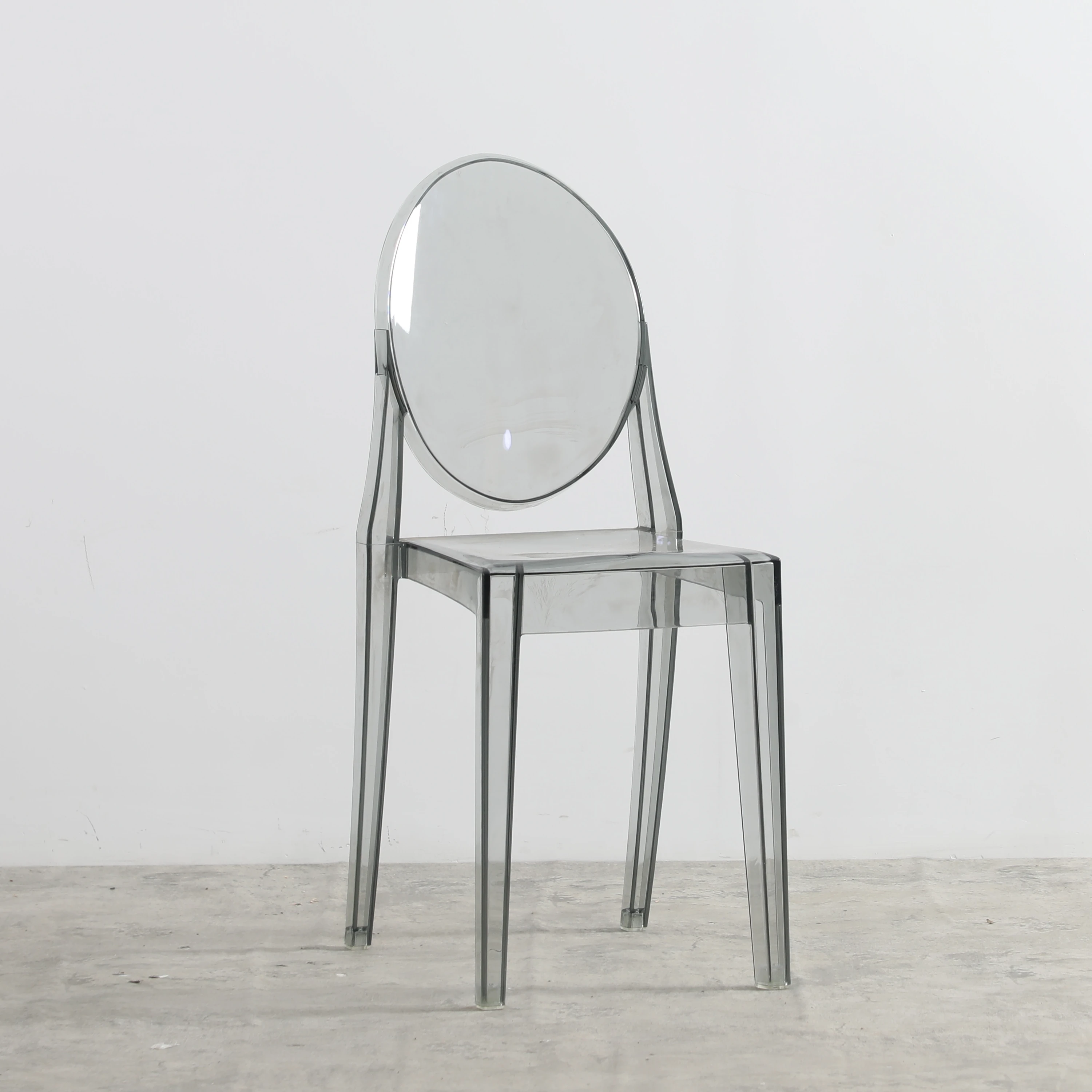 Wholesale Victorian Banquet Crystal Plastic Rental Clear Acrylic Event Transparent Gray Ghost Chair
