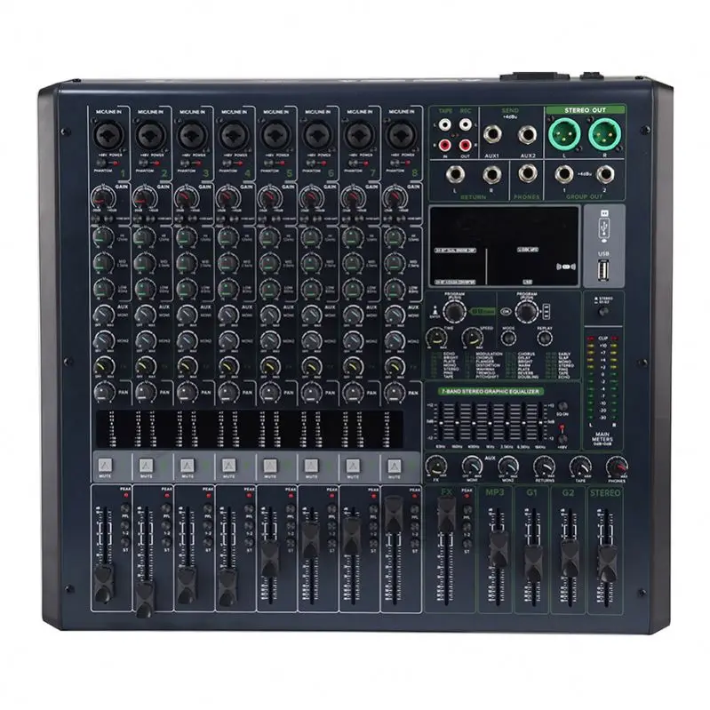 Digital Mixing Console Audio Mixer hot sell QM8 audio mixer