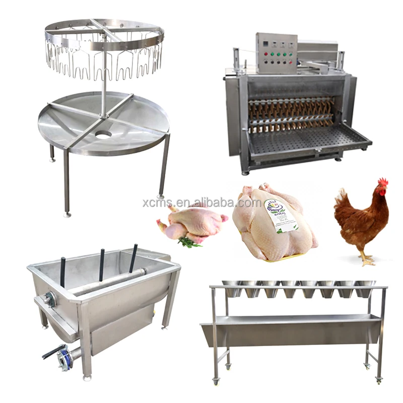 2023 factory price 100-300BPH  chicken duck goose rabbit abattoir slaughter and meat processing equipment