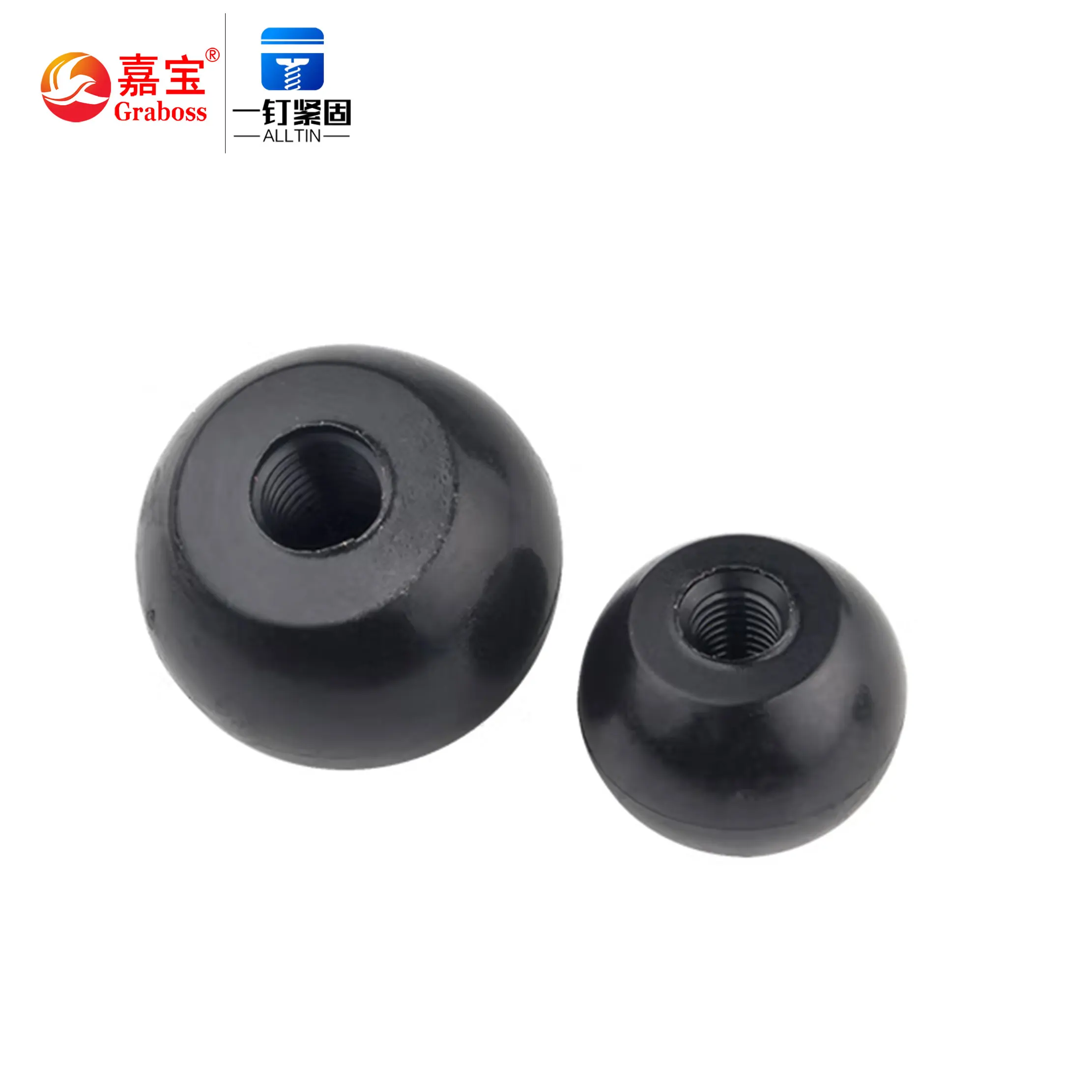 High quality revolving plastic bakelite ball knob furniture handle nut M6-M12 machine pulls and turns the nut by hand
