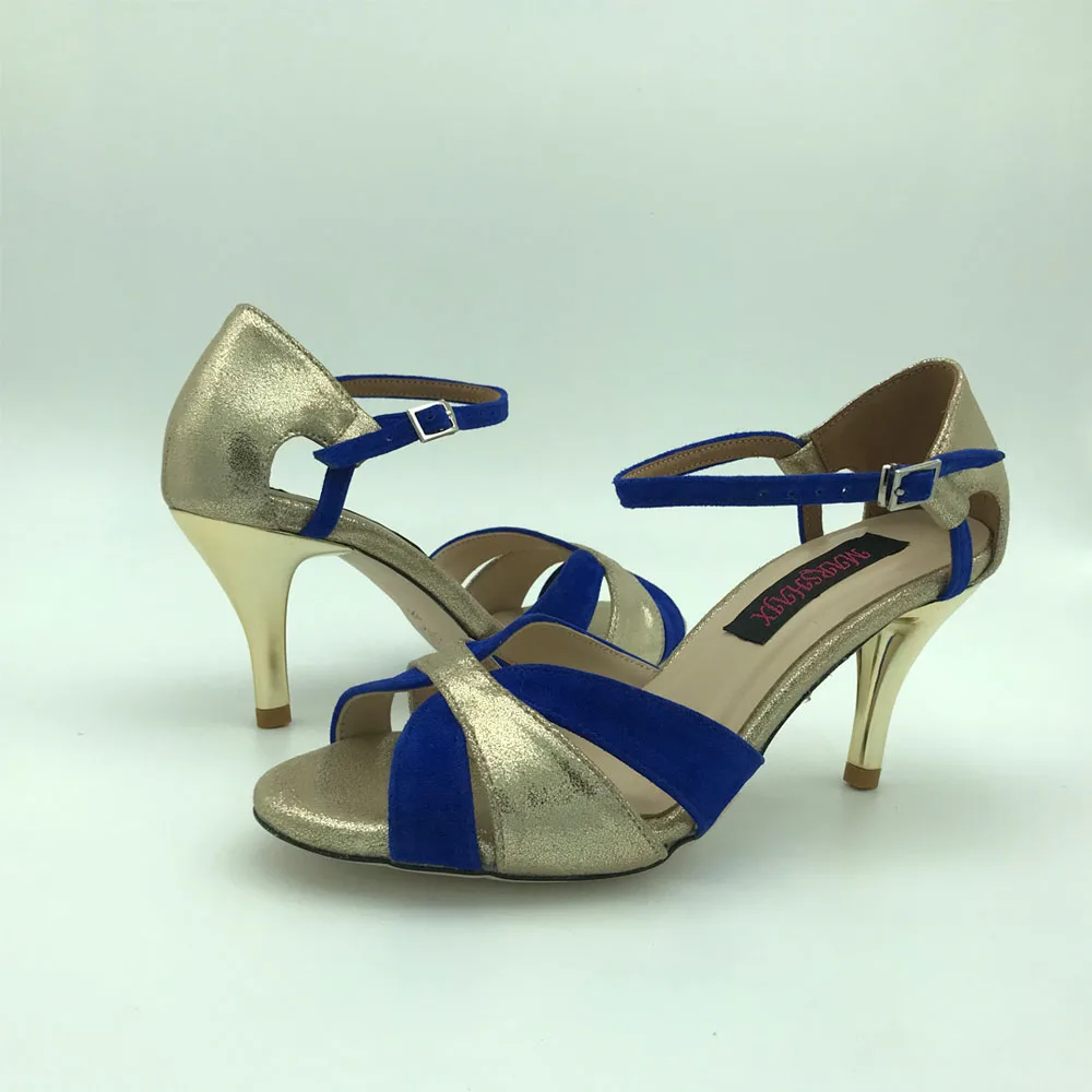 
Leather hardsole Argentina Tango Dance Shoes Party shoes wedding shoes T6295GLSS 7.5cm heel 9cm high heel available 