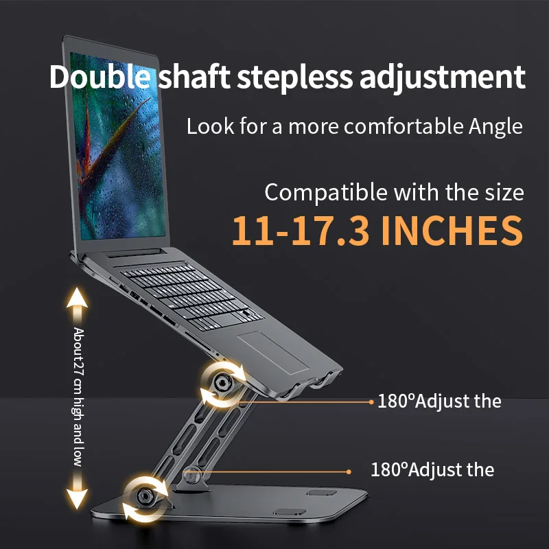 MC LS515 Gray aluminum laptop stand portable tablet bracket multi-angle mobile support stand laptop holder