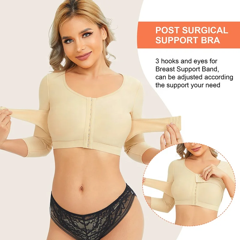 Wholesale Correct Posture Full Coverage Breast Surgery Care Support Bra Surgical Bras with Sleeves