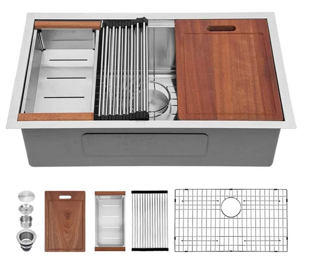 washbasin 5843 fregadero sink water kitchen single Bowl hand sink stainless steel fregadero farmhouse sink