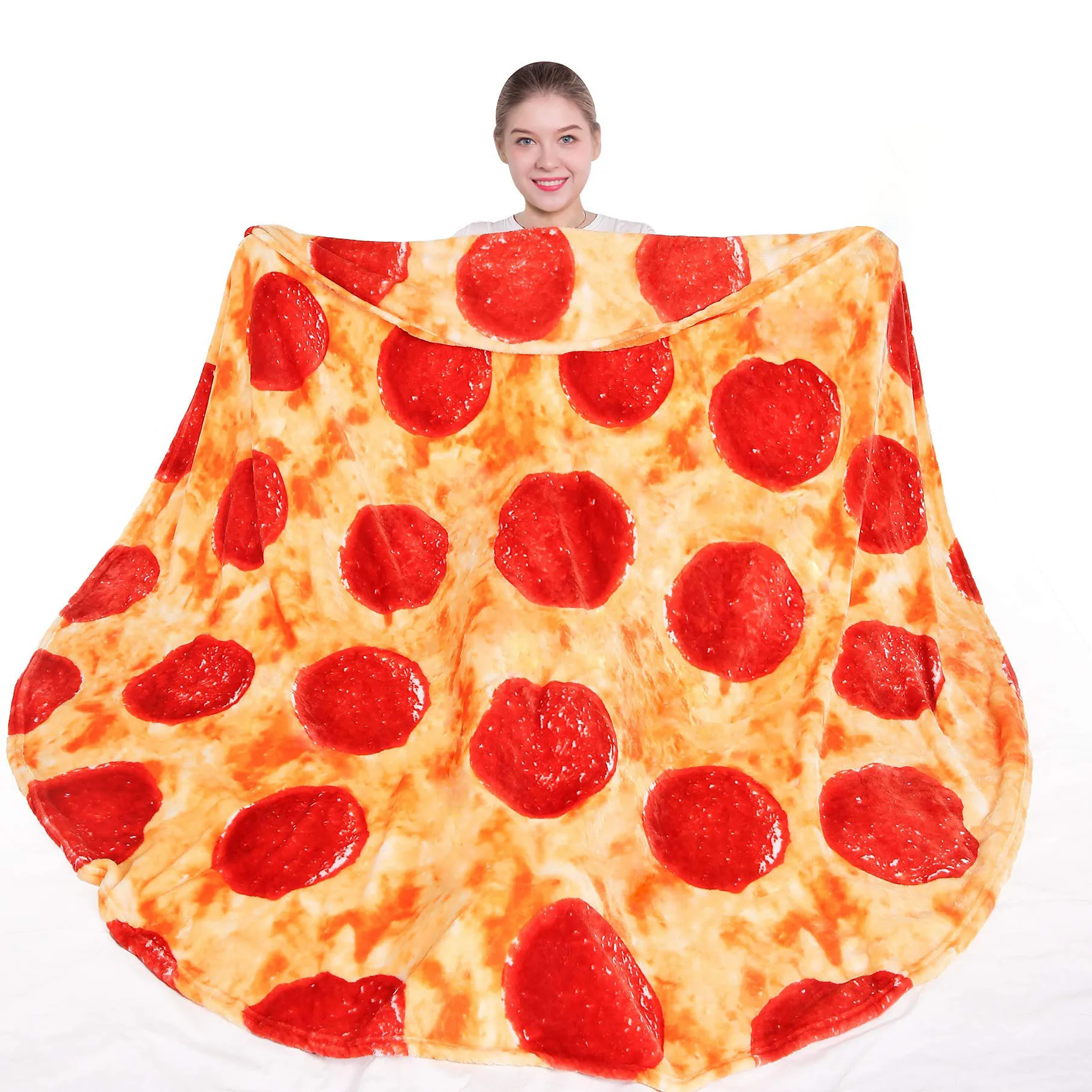 Best selling pizza wrap tortilla round blanket