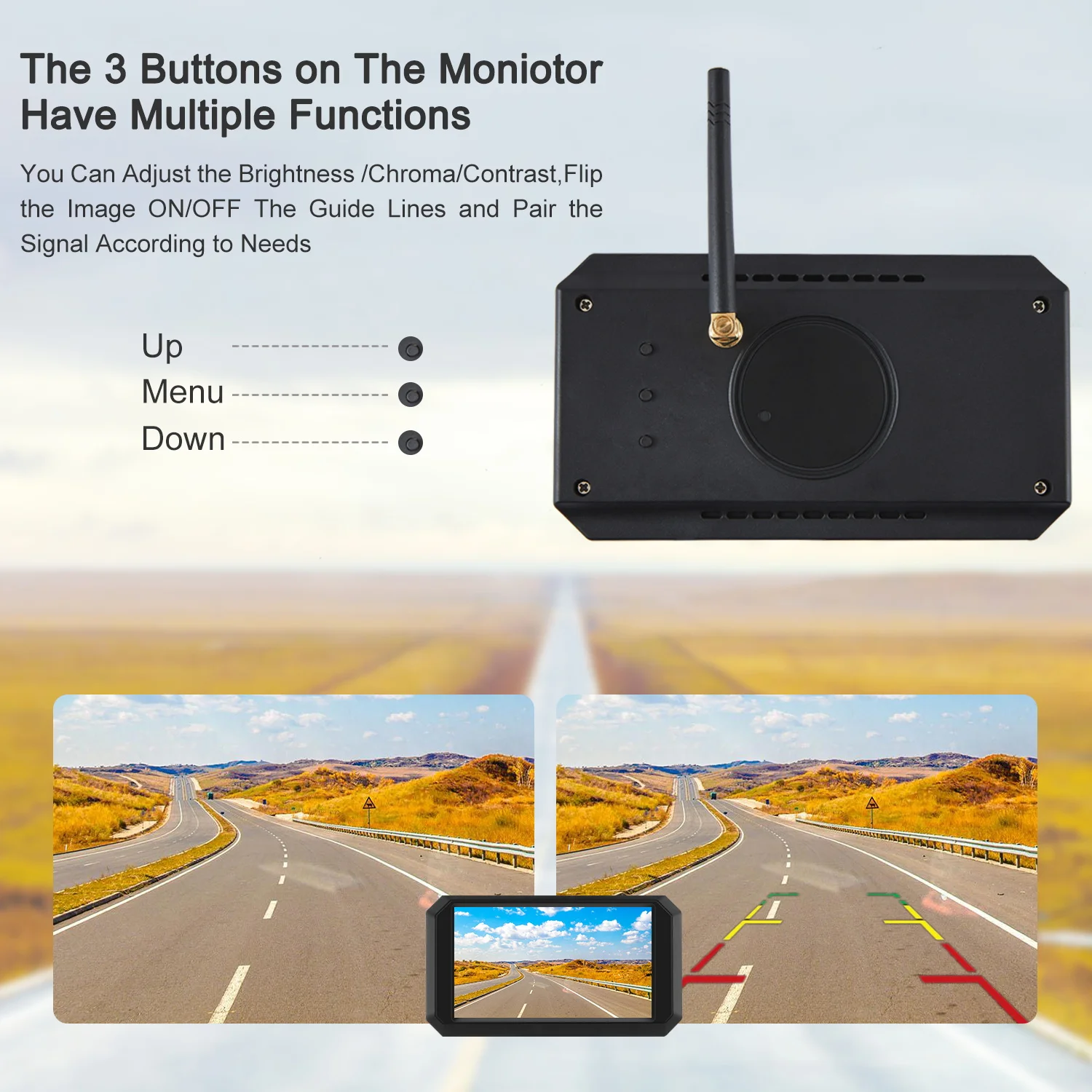 2022 Direct Factory DIY Wireless Car Rear View Camera Back up With 5inch IPS Monitor
