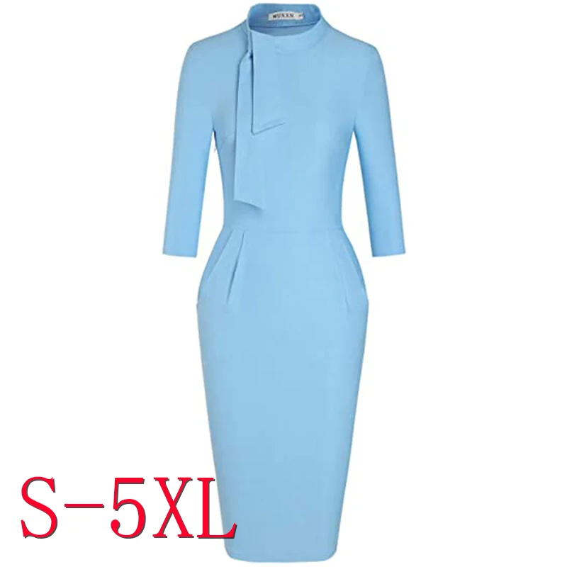 Женское офисное платье на заказ, элегантное официальное женское модное официальное офисное платье, летние деловые женские платья