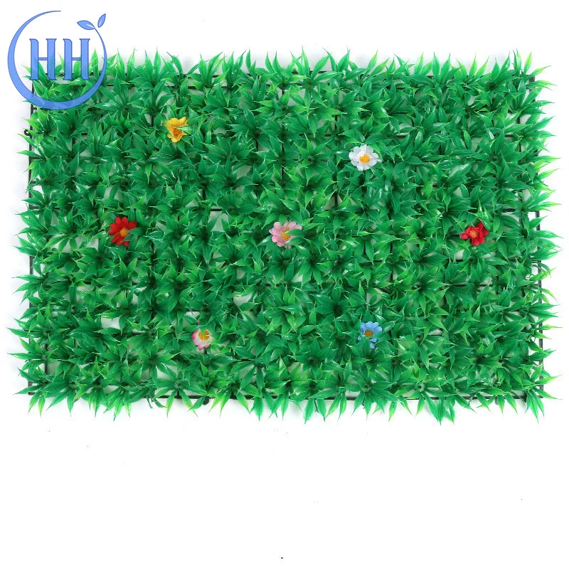 Hot Sell 40*60cm Anti UV Artificial Vertical Green Hedge Wall grass wall decor hanging plants vines