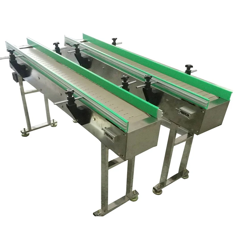 Stainless Steel Speed Adjustable PET Bottle Chain Conveyor Belt U type Curved Conveyors