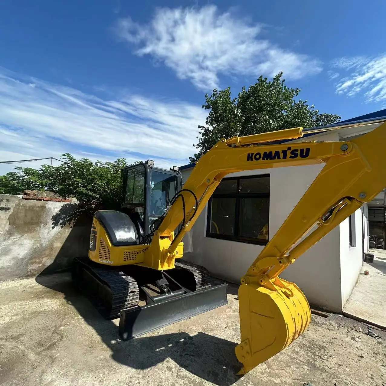 100% оригинальный японский подержанный экскаватор komatsu PC55 5-6ton мини-гусеничный станок