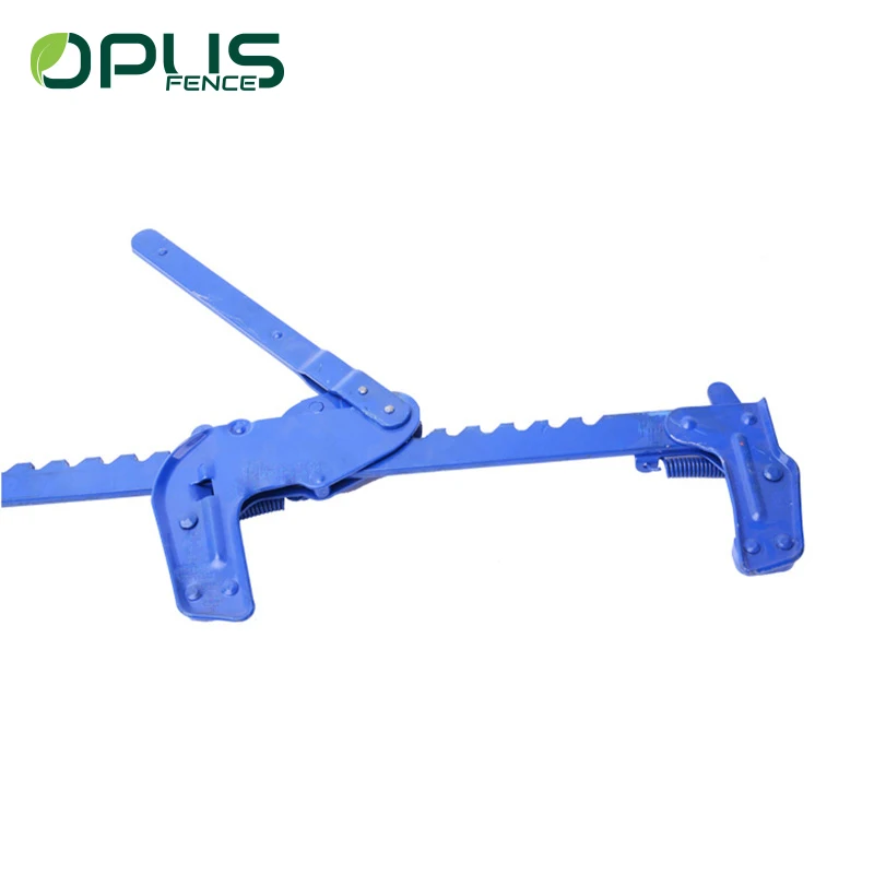 Easily assembled electric fence high tensile wire stretcher tool for barbed wire