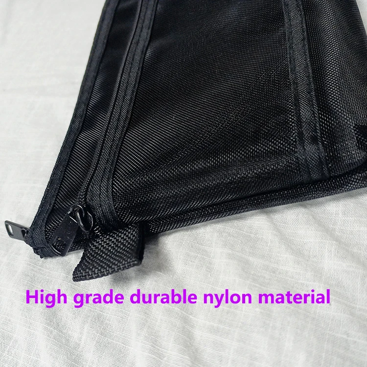 Простая переносная нейлоновая сумка для карандашей INS wind, прозрачная сетчатая Песочная черная сумка для студентов для осмотра, складная сумка для карандашей на 2 молнии с двумя молниями