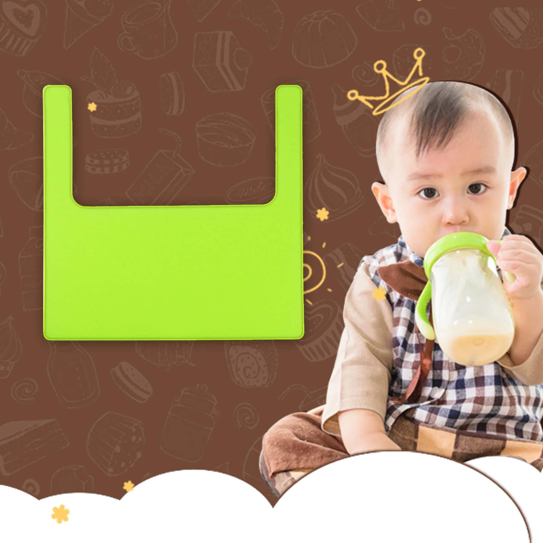 Пользовательский пищевой силикон детский высокий стул поддерживающий шаблон Размер печати пользовательский детский высокий стул удобный