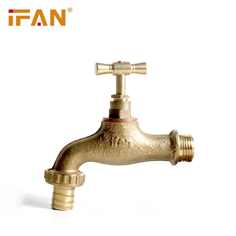 IFAN China Manufacturer Cheap 1/2-3/4 Bibcock Taps Brass Taps Pipe Lines Connect Plomberie Robinet