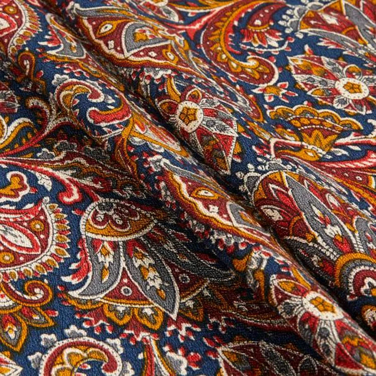 New product poplin sustainable shaoxing stock lot 2021 blend crinkle 100% rayon viscose crepe printed fabric