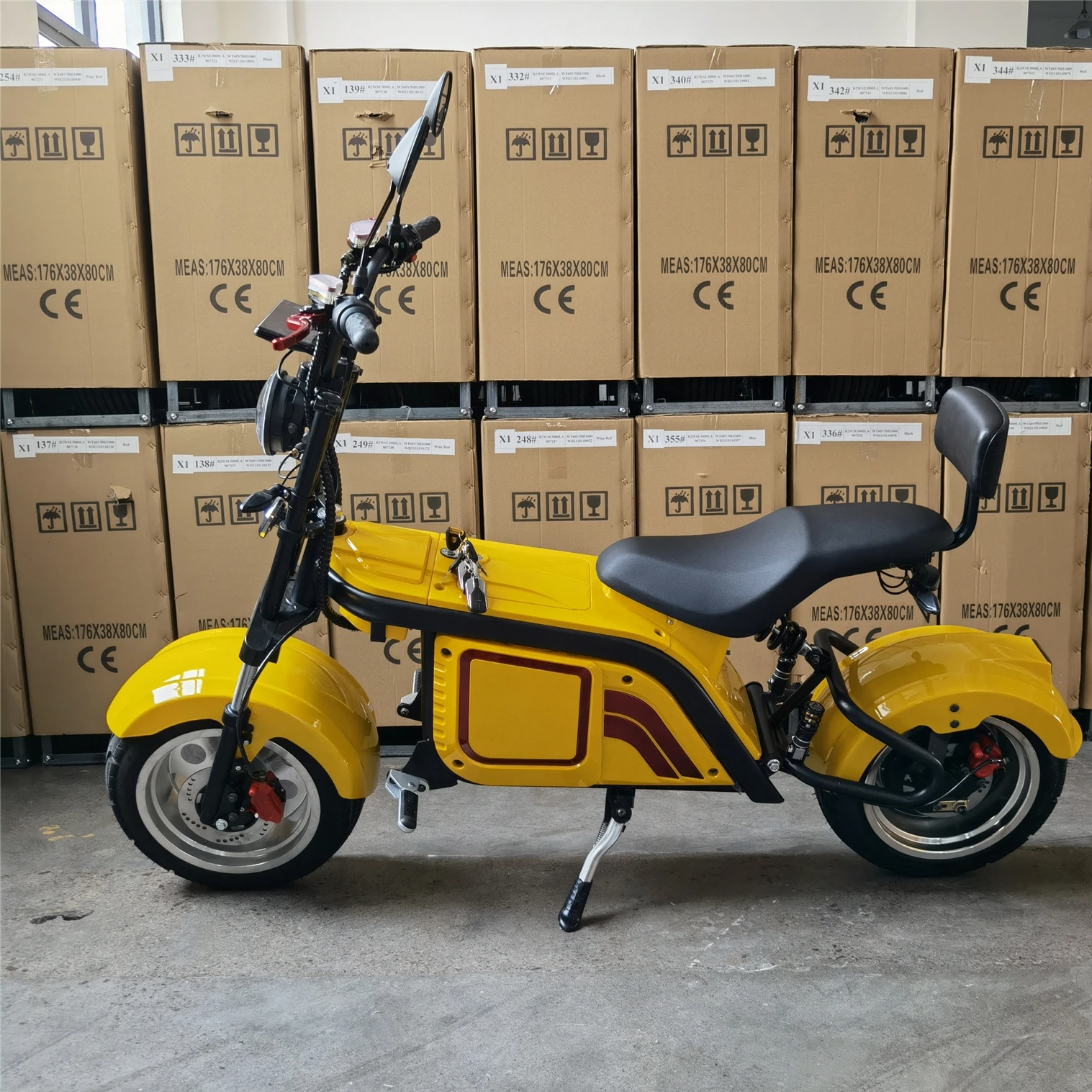 Новый стиль передний задний полный Подвесной Электрический скутер Fat 2000W электрический