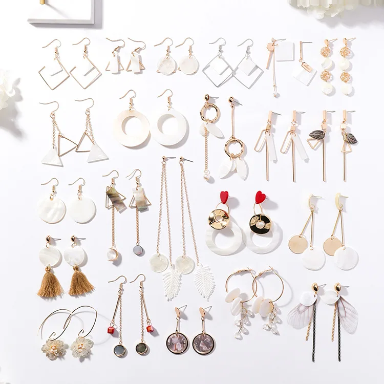 Модные геометрические круглые металлические асимметричные серьги в виде лепестков ракушек, милые женские серьги с любовью