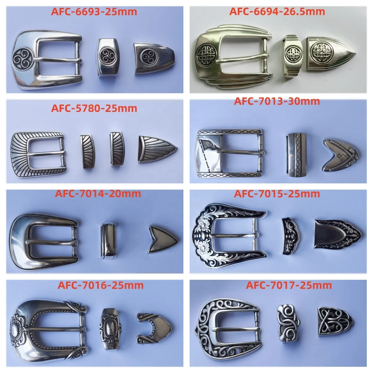Silver buckle western leather buckle metal buckle