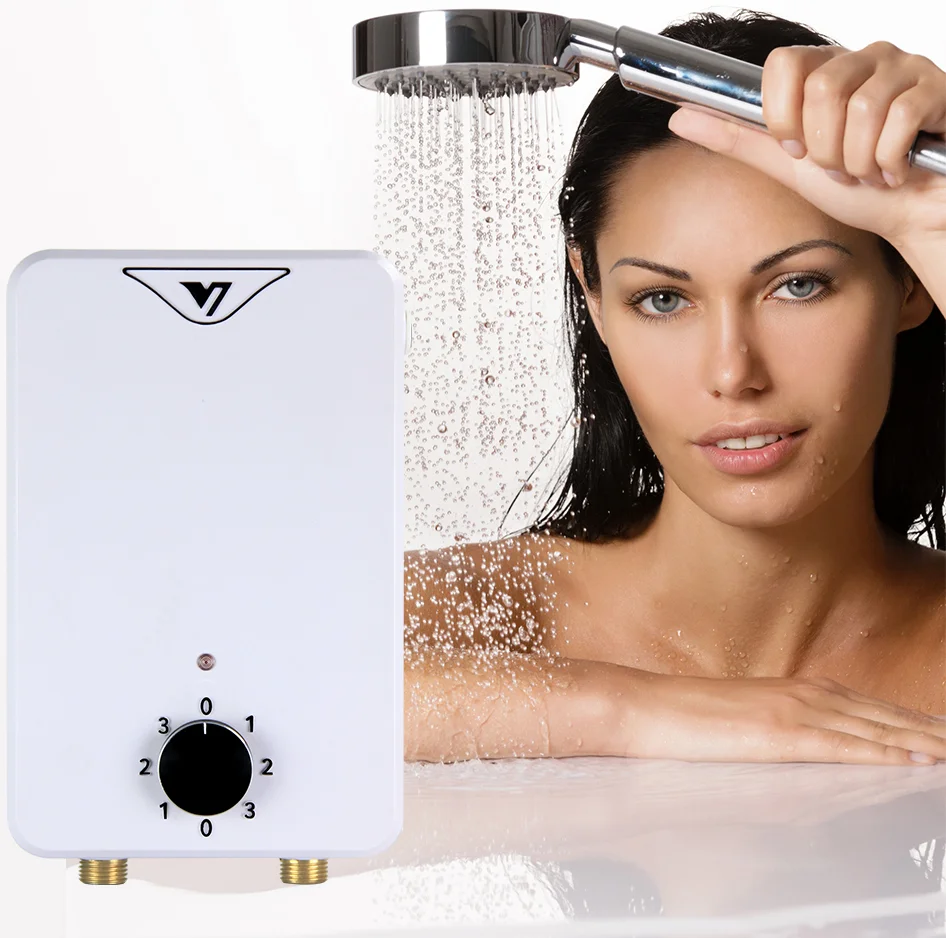 Hotel Bathroom Kitchen Shower Smart Hot Tankless Electric Instant Thermostatic Water Heaters Geyser For Home
