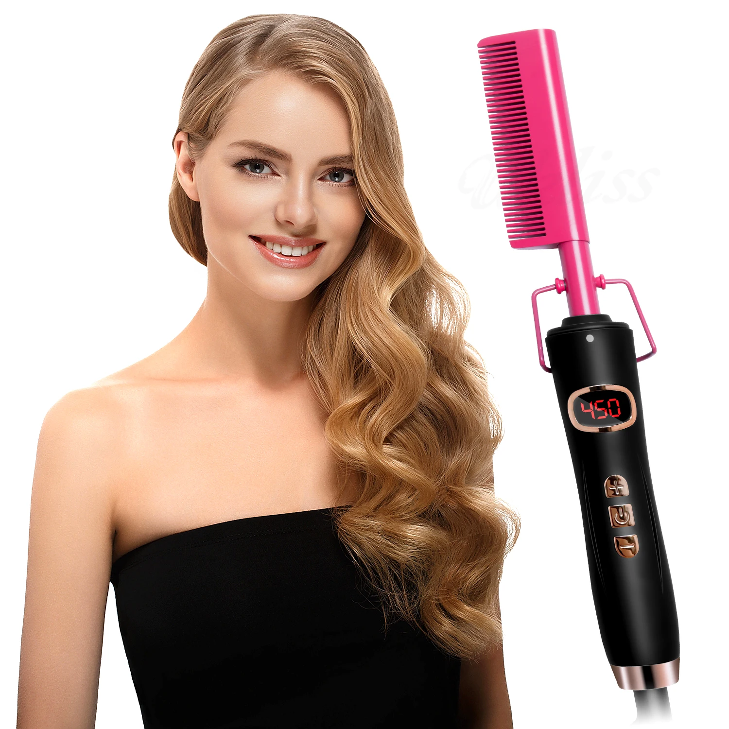 Manufacturer Hot Comb Electric Hair Brush High Temperature Hair Straightener Hot Comb For Curly Hair