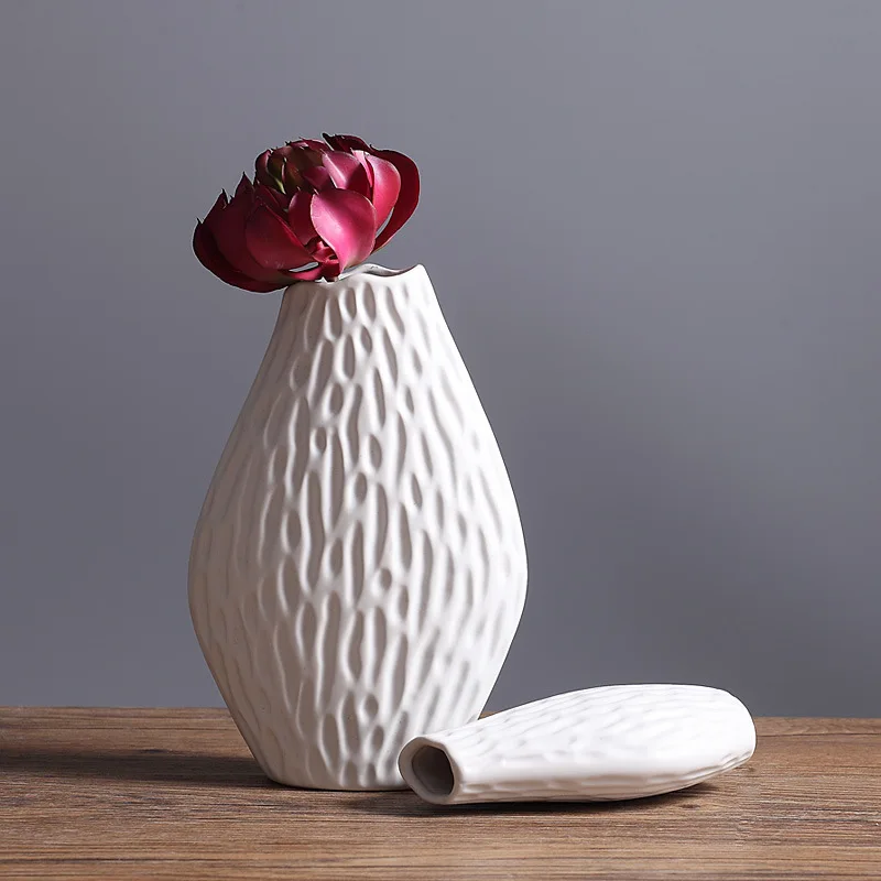 Wholesale OEM Home Decor Interior Living Room Simple Ceramic Vases For Plants