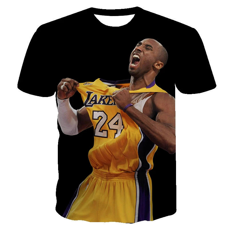 Free Shipping 3D Print Bryant Jersey T-Shirt Customized Quick Dry Basketball Super Star Black Mamba T Shirt