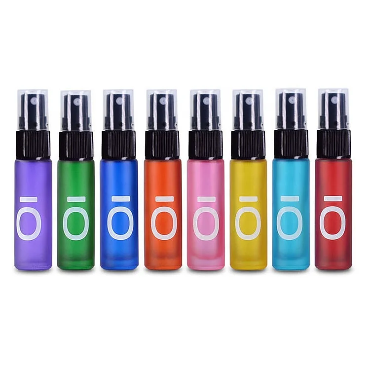 10ml Rainbow Color Glass Spray Bottle Refillable Fine Mist Spray Bottle for Perfume Essential Oil