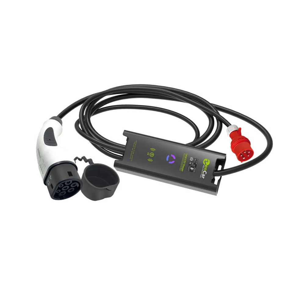 
16A 22KW 3 фазовый электрический автомобиль зарядное устройство для зарядки электромобилей портативный с красным вилка Cee 