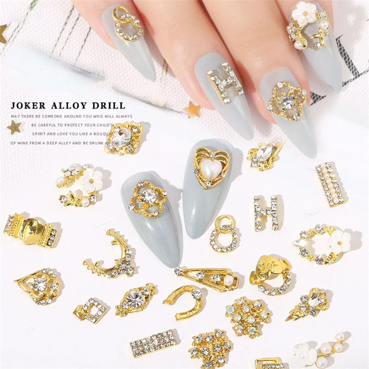 3D nail art butterfly metal gem  luxury alloy  jewelry nail decoration