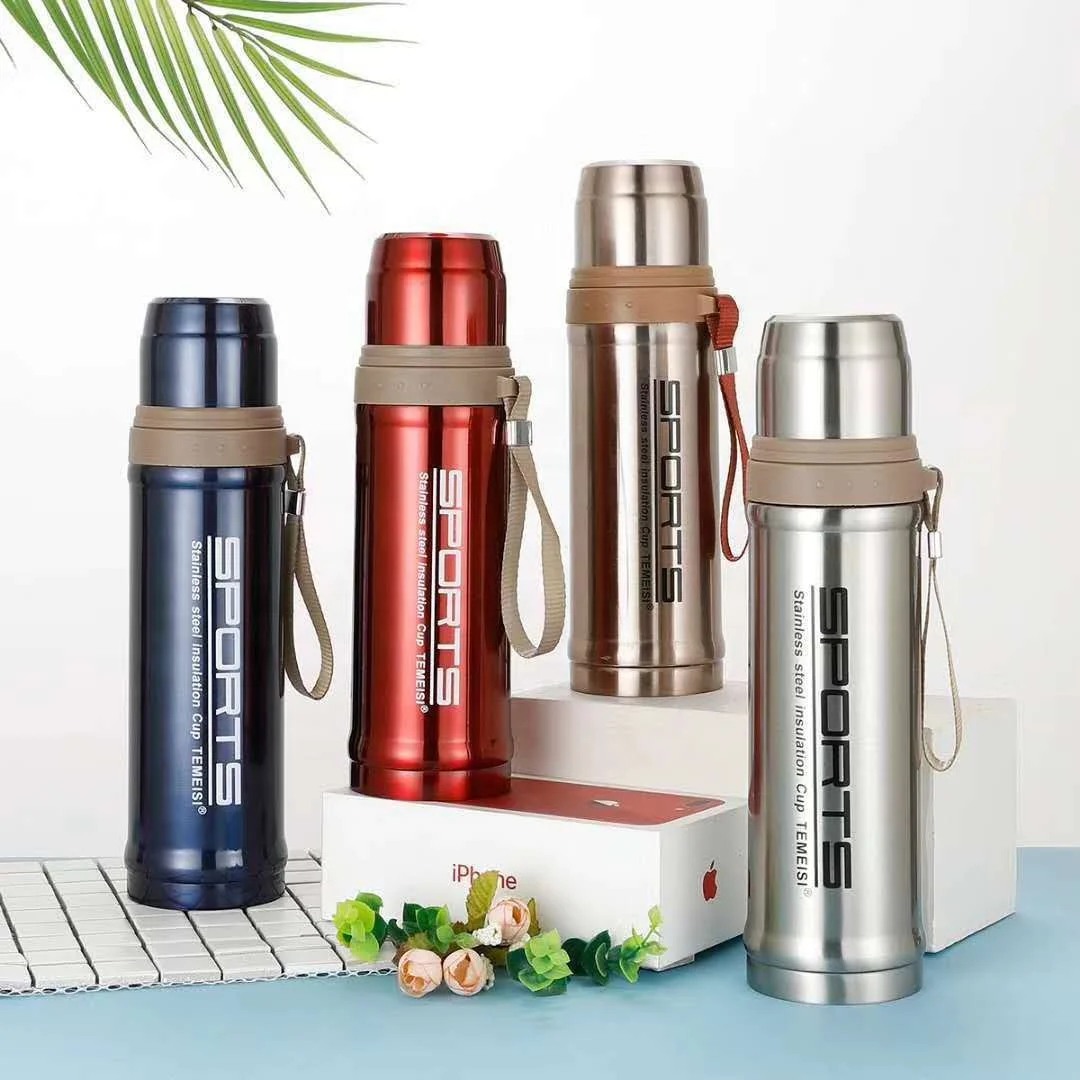 New Design Portable Bullet Shape Water Bottle Double Wall Vacuum Flask Portable Insulated Stainless Steel Sports Water Bottle