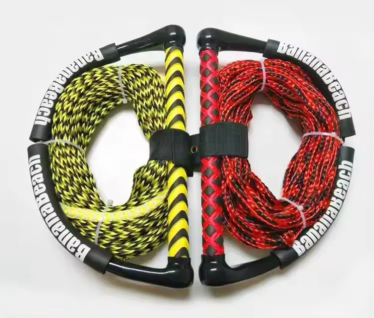 Custom Surfboard Rope Wakeboard Rope PP braided Water Ski Rope With Handle Wake Surfing Legrope