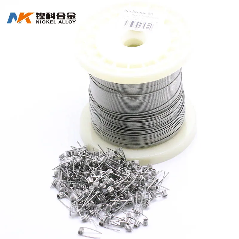 
NK wholesale 1kg spools fused Clapton wire Ni80 / Nichrome double core 26ga*2+38ga(Ni80) vape flat wire for diy coils 