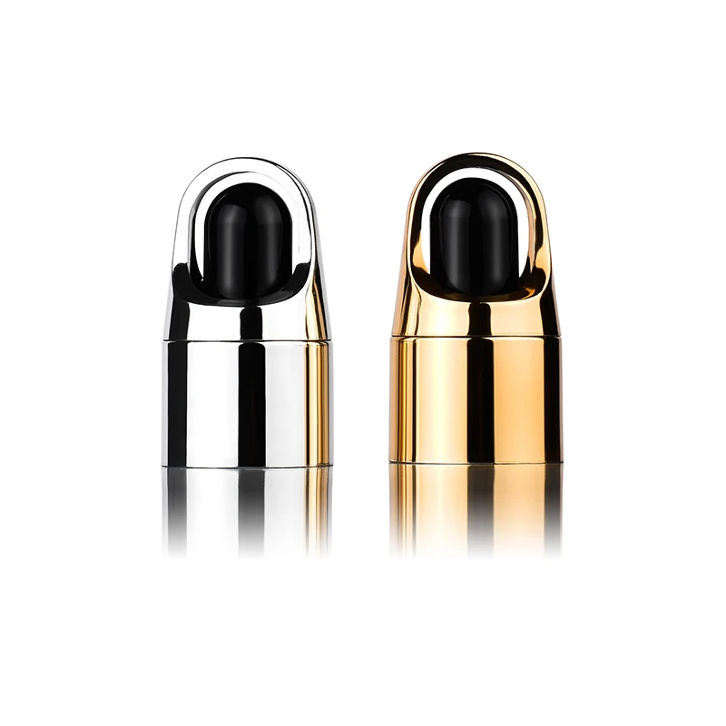 Hot sale 15ml 30ml 60ml Electroplating Gold Silver Glass Essential Oil Bottle with Gold Dropper Bottle