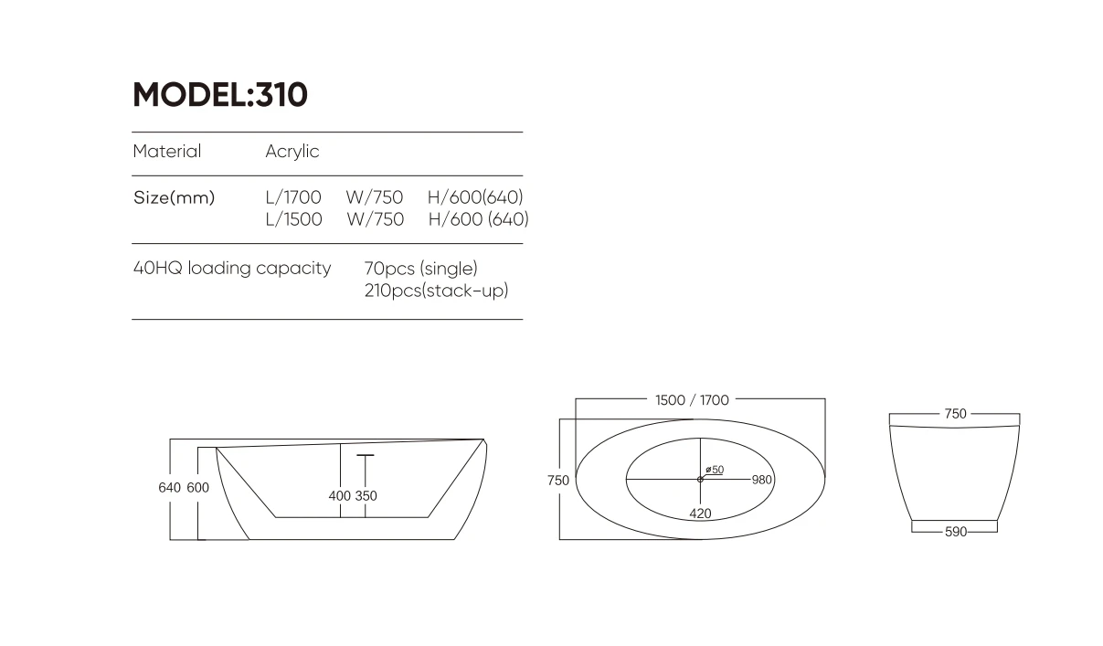 cUPC Freestanding Bathtubs Acrylic Soaking bathtub Stand Alone Bath Tub