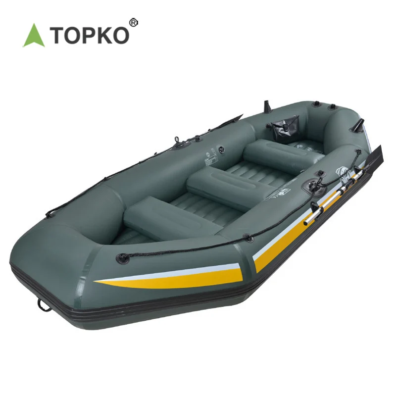 TOPKO Popular Sale Inflatable Rubber Boat Thickened  Wear-resistant Folding Kayak Assault Boat Inflatable Boat