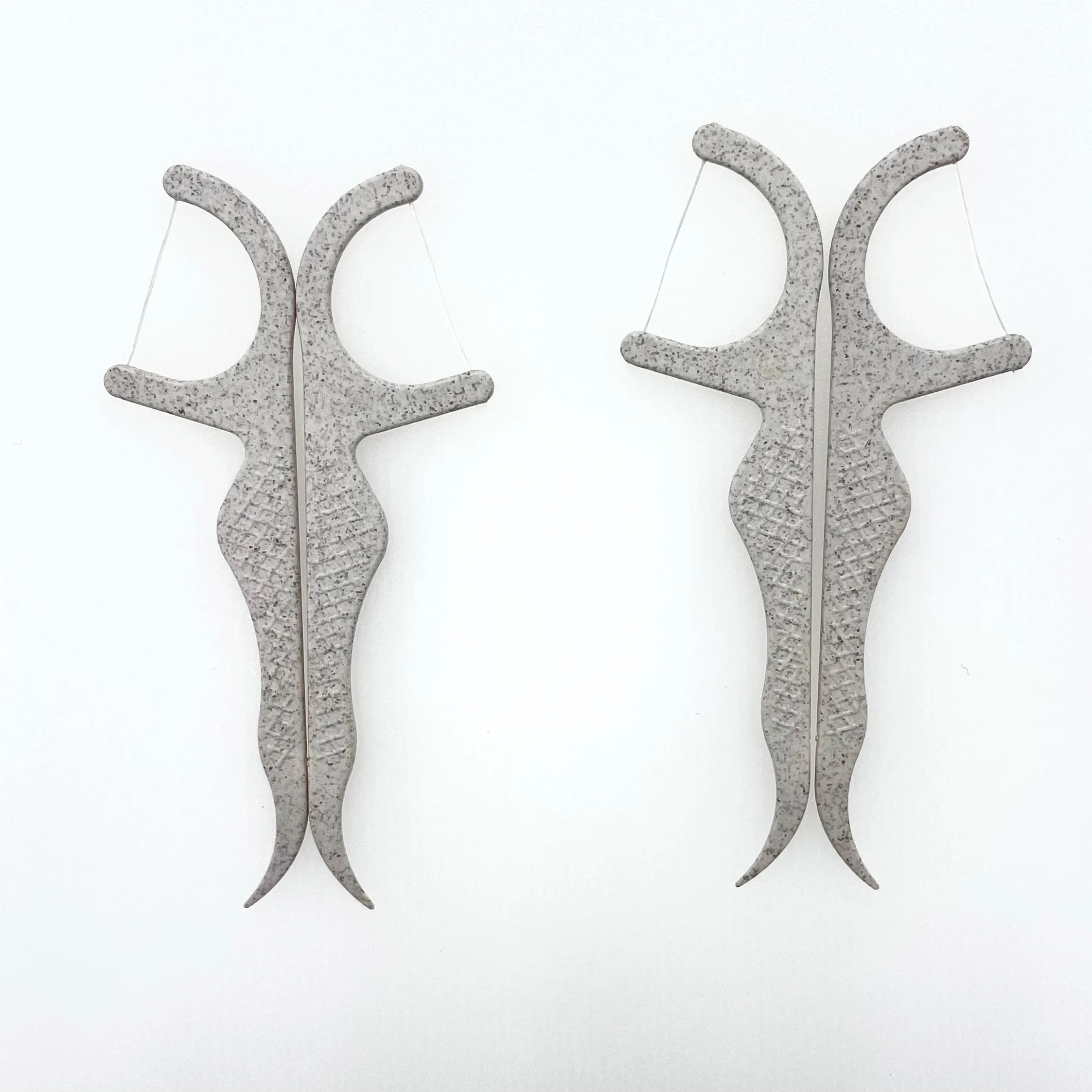 Biodegradable Tooth Cleaner Plastic Angled Toothpick Teeth Flossing Bulk Flat Dental Floss Stick Picks