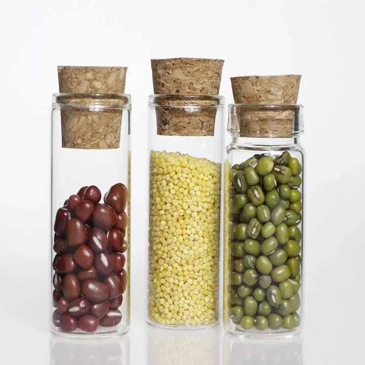 Mini Clear Glass Wishing Small Drift Bottle Vials Glass Tube Corked Jars Candy Bottle With Screw Cap